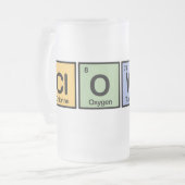 Gedrukt uit elementen matglas bierpul (Voorkant links)