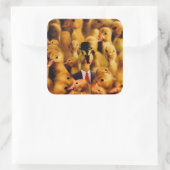 Gedrukt voor succes Duck Vierkante Sticker (Tas)