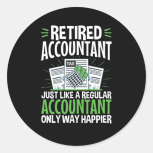Gedrukte accountant CPA Aftredingsvermogen Funny H Ronde Sticker