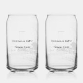 Gedrukte blik glas set (set van 2) 16ounces (Achterkant)