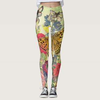 GEDRUKTE BLOEMVLINDERS EN LEGGINGS