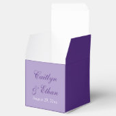 GEDRUKTE BOW Paarse Witte Bloemen Bruiloft Favor B Bedankdoosjes (Geopend)