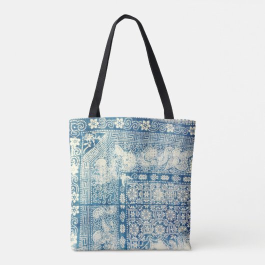 Gedrukte Canvas tas van Batik Indigo (Achterkant)
