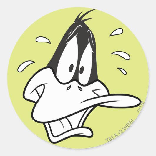 GEDRUKTE DAFFY DUCK™ RONDE STICKER (Voorkant)
