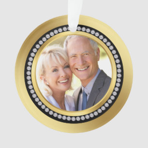 Gedrukte diamanten 50th Wedding Jubileum Ornament