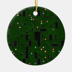 Gedrukte elektronische schakelkaart keramisch ornament