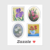Gedrukte flora sticker (Vel)