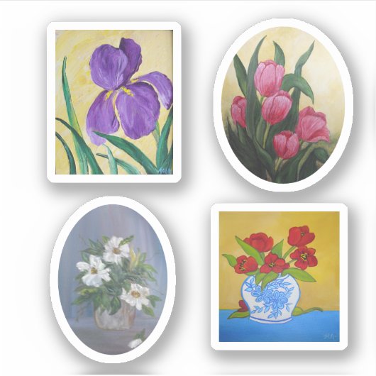 Gedrukte flora sticker (Voorkant)