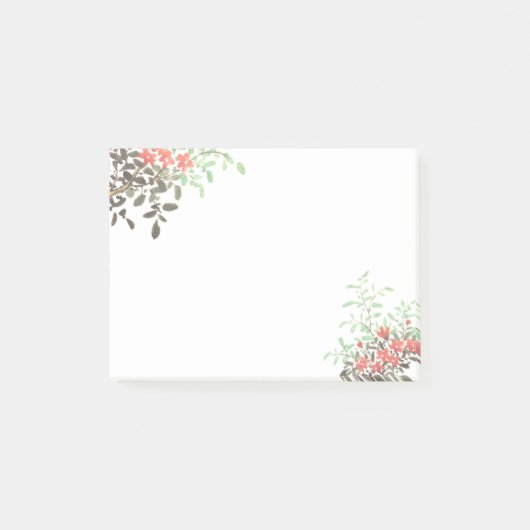 Gedrukte Floral Post-it® Notes (Voorkant)