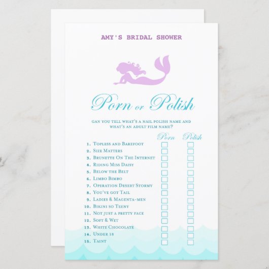 Gedrukte game over het Vrijgezellenfeest van het Z (Voorkant / Achterkant)