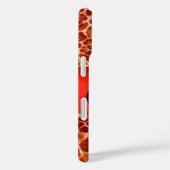 GEDRUKTE GIRAFFE RODE RUBY GEMSTONE MONOGRAM, Case-Mate iPhone CASE (Achterkant / Rechts)