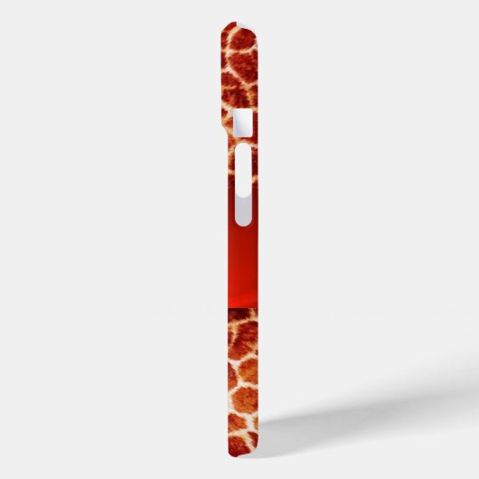 GEDRUKTE GIRAFFE RODE RUBY GEMSTONE MONOGRAM, Case-Mate iPhone CASE (Achterkant / Links)