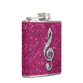 Gedrukte Glitzy Sparkly Diamond Music Note Heupfles (Rechts)