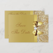 Gedrukte Gold-reeksen opslaan het Baby shower Datu Save The Date (Voorkant / Achterkant)