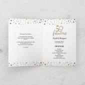 Gedrukte goudConfetti 50 en geweldige feestdag Programma (Binnen)