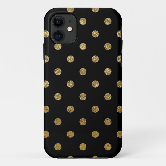 Gedrukte gouden stippen patroon Case-Mate iPhone case (Achterkant)