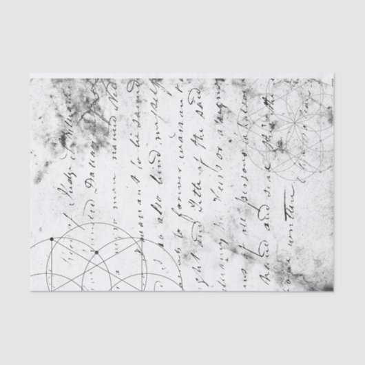  gedrukte handgeschreven brief tissuepapier (Voorkant)