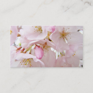 Gedrukte Happy Visitekaartjes bloesems Afscheid Contactkaartje