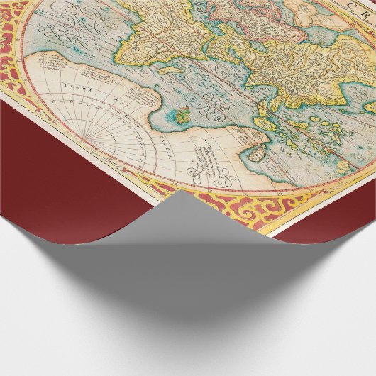 Gedrukte kaart cadeaupapier (Hoek)