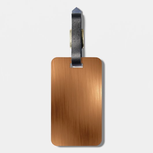 Gedrukte koperen blik bagagelabel (Achterkant verticaal)