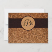 Gedrukte leder Wedding RSVP (Achterkant)