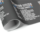 Gedrukte ouderen Senior Citizen TexCode Cadeaupapier (Rol Hoek)
