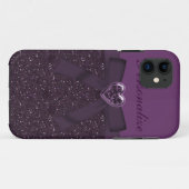 Gedrukte Paarse glitter, zwoegeraar en hartjuweel Case-Mate iPhone Case (Achterkant (horizontaal))