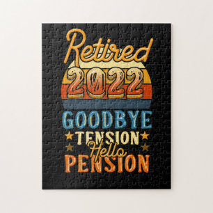 Gedrukte pensionering Afscheid Hallo Pensioen Legpuzzel