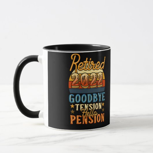 Gedrukte pensionering Afscheid Hallo Pensioen Mok (Links)