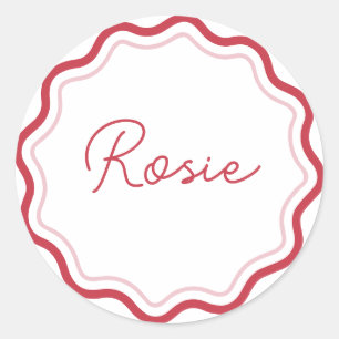 Gedrukte ronde Stickers gepersonaliseerde curvy go