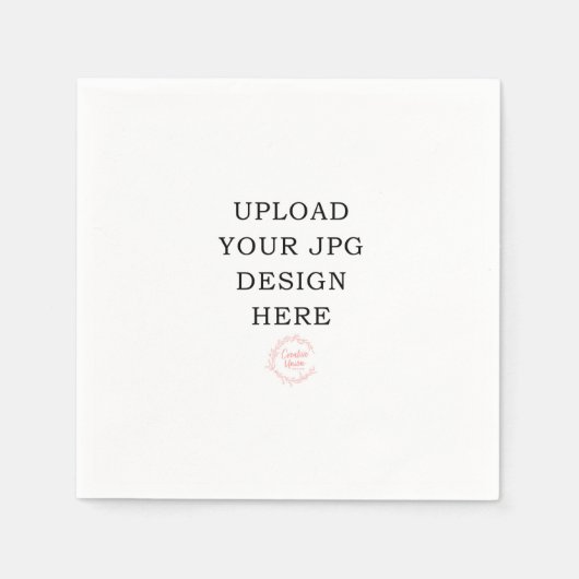 Gedrukte servet Upload uw eigen ontwerp (Voorkant)