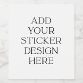 Gedrukte Sjabloon waslabel | Upload uw ontwerp Wijn Etiket (Enkel label)