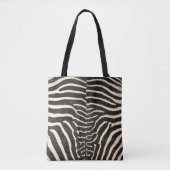 Gedrukte Zebra Verbergen Canvas tas, zwart/wit Draagtas (Voorkant)