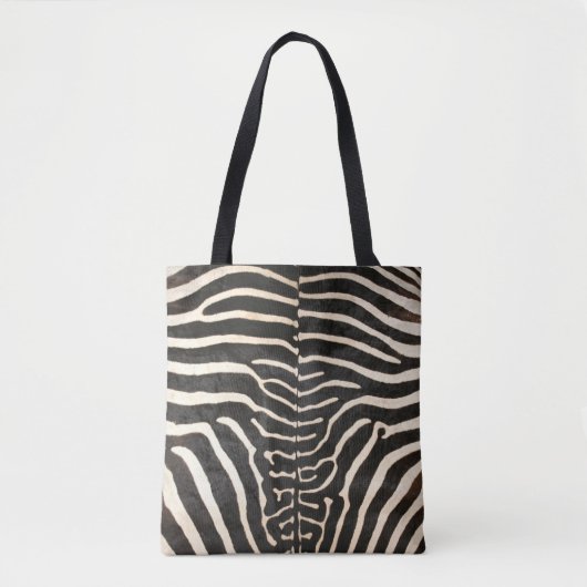 Gedrukte Zebra Verbergen Canvas tas, zwart/wit Draagtas (Voorkant)