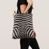Gedrukte Zebra Verbergen Canvas tas, zwart/wit Draagtas (Dichtbij)