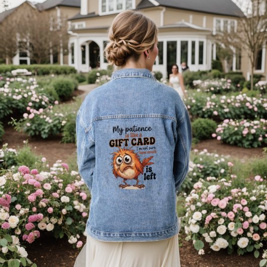 Geduld denim jacket (Huwelijk Achterkant)