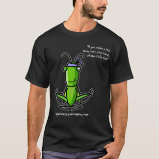 Geduld, sprinkhaan, Donkere T-shirt