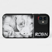 Geduldig Wachten met rood hart Case-Mate iPhone Case (Achterkant (horizontaal))