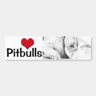 Geduldig Wachtend (hart pitbulls) Bumpersticker