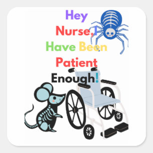 Geduldig zijn mag je niet doden vierkante sticker
