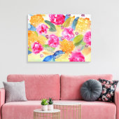 Gedurfd bloemcanvas canvas afdruk (Insitu (Woonkamer))