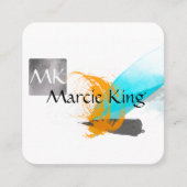 gedurfd modern , abstract kunstschilderontwerp vierkante visitekaartje (Voorkant)