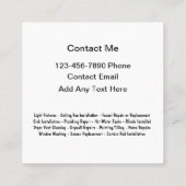 Gedurfd Modern Handyman Visitekaartjes Design (Achterkant)