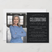 GEDURFD MODERN SCRIPT VIERING VAN HET LEVEN BEGRAF KAART (Voorkant)