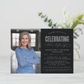 GEDURFD MODERN SCRIPT VIERING VAN HET LEVEN BEGRAF KAART (Staand voorkant)