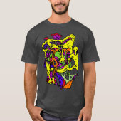 Gedurfd surrealistisch abstract ontwerp in meerder t-shirt (Voorkant)