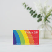 GEDURFD VISITEKAARTJE:: leuke regenboog 2L Visitekaartje (Staand voorkant)