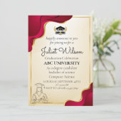 Gedurfde afstuderen stijlvolle start kaart (Staand voorkant)