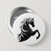 Gedurfde en elegante Horse Design Button (Voorkant /achterkant)