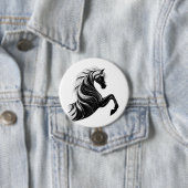 Gedurfde en elegante Horse Design Button (In situ)